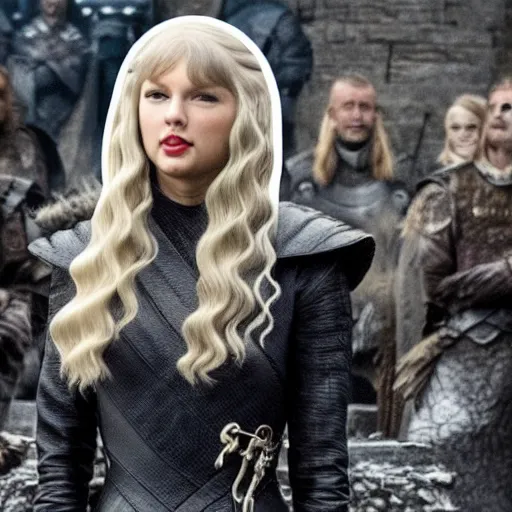 Image similar to taylor swift in game of thrones, deleted scene