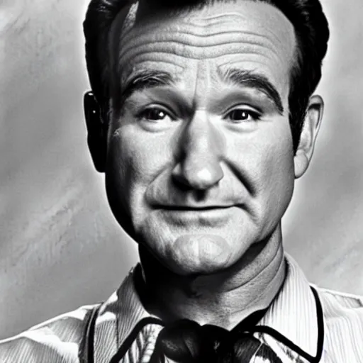 Prompt: still of Robin Williams in I Love Lucy (1961)