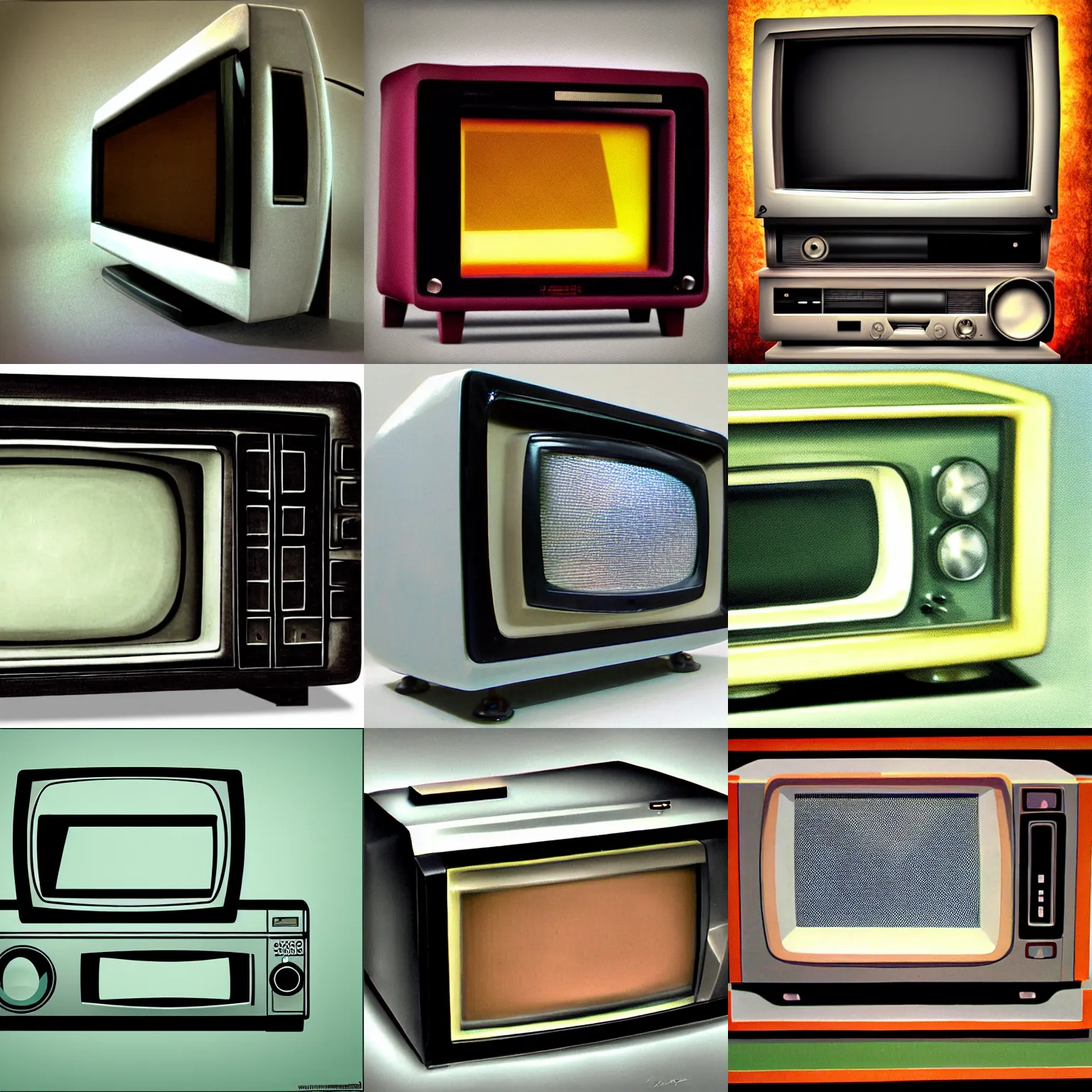 Prompt: cathode ray tube television by heironymous bosch