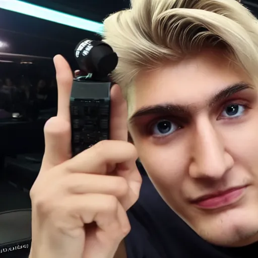 Image similar to really handsome gigachad xqc gigachad gambling : : realistic : : 1 dslr : : 1 - - quality 2