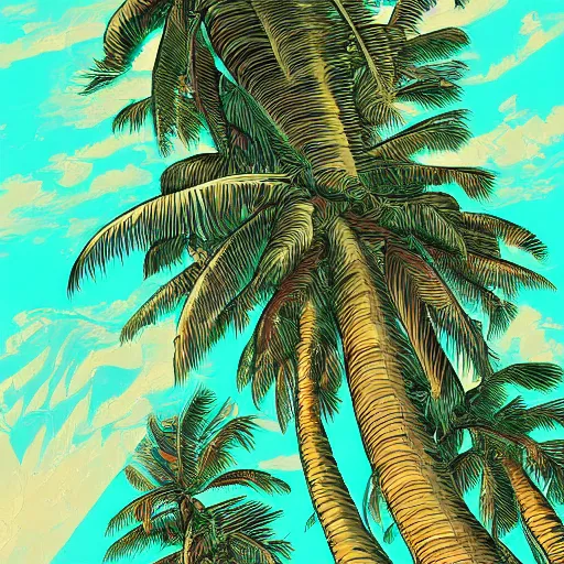 Image similar to 🌴🌌!! Hyper detailed, digital painting,