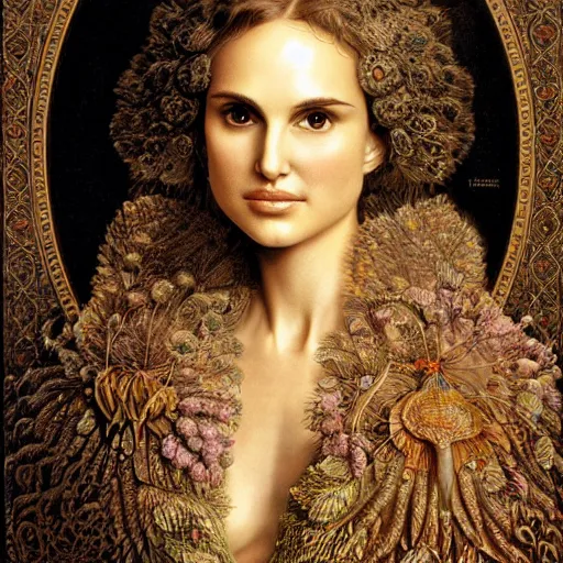 Image similar to portrait of natalie portman by ernst haeckel