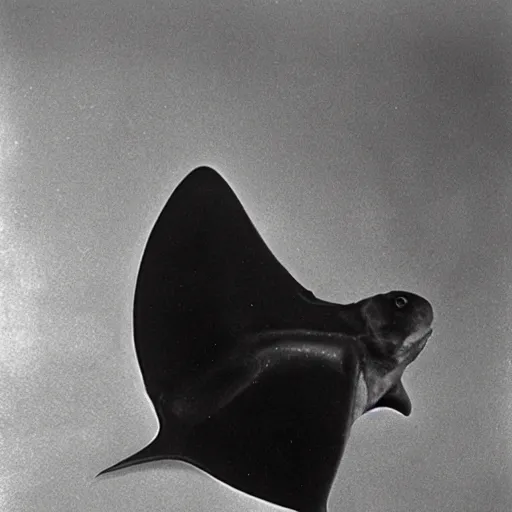 Image similar to a manta ray photographed by man ray