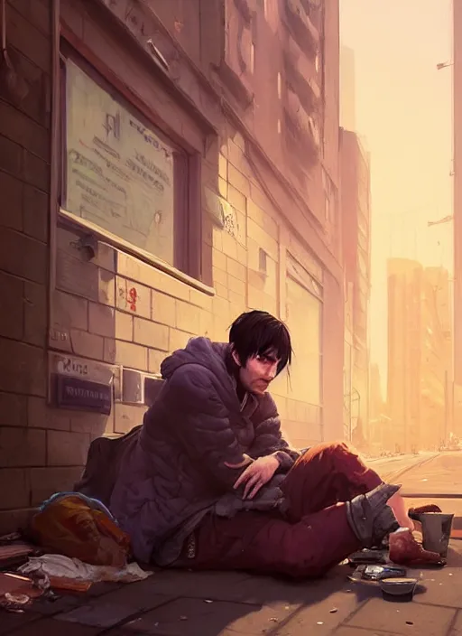 Prompt: Highly detailed full-body portrait of homeless and beaten up Martin Shkreli, in GTA V, Stephen Bliss, unreal engine, fantasy art by Greg Rutkowski, Loish, Rhads, Makoto Shinkai and Lois van baarle, ilya kuvshinov, rossdraws, Tom Bagshaw, global illumination, radiant light, detailed and intricate environment