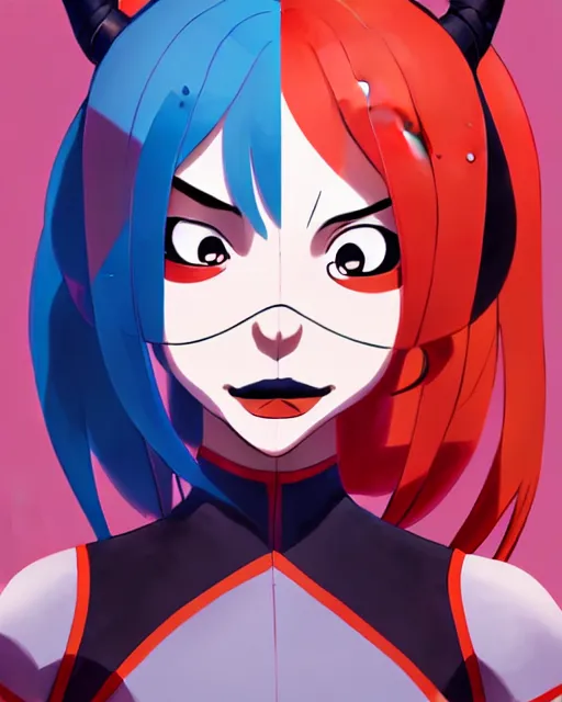 Prompt: little cartoon female character inspired by harley quinn and star butterfly from star vs force the evil, artwork by studios ghibli, wlop and rossdraws, anatomically correct, smooth, clean detailed, sharped focus, symmetrical, perfect composition, illustration, extremely coherent, detailed face
