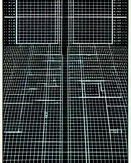 Image similar to 1 9 8 0 s light grid into liminal space, poster