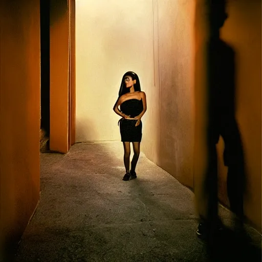 Image similar to Ariana Grande photography, Steve McCurry, dramatic lighting