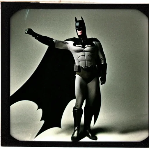 Image similar to polaroid of candid batman by Tarkovsky