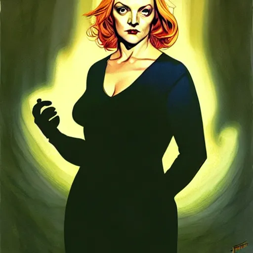Prompt: comic art by joshua middleton, actress, sheryl lee as laura palmer in the tv show, twin peaks,