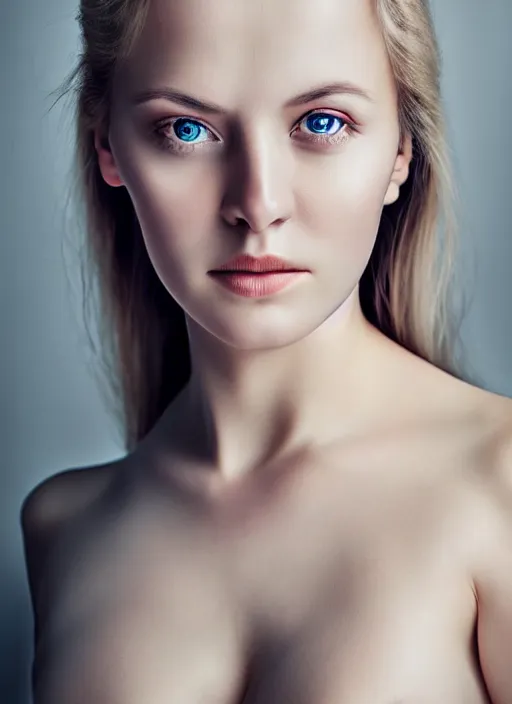 Prompt: a gorgeous norwegian female photo, professionally retouched, soft lighting, realistic, smooth face, full body shot, torso, dress, perfect eyes, sharp focus on eyes, 8 k, high definition, insanely detailed, intricate, elegant, art by mark hall and jason chan