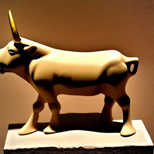 Image similar to bull, cycladic figurine