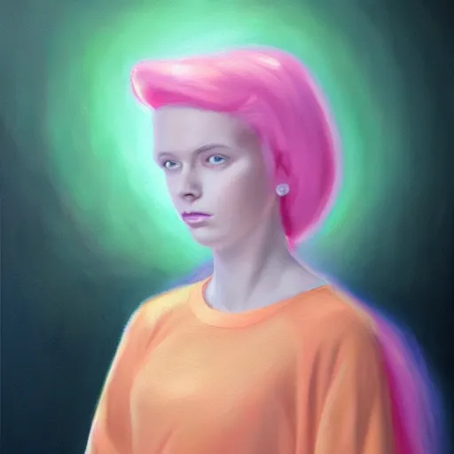 Image similar to ultra realistic illustration oil painting of princess bubblegum, dramatic lighting