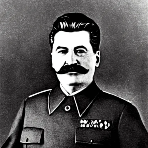 Prompt: portrait photo of stalin, elegant
