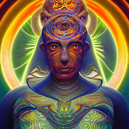 Image similar to the sacred dmt king by alex grey by GEOGLYPHIKS by FABIÁN JIMÉNEZ by MICHAEL DIVINE by AMANDA SAGE in the style of oil painting visionary art, intricate artwork by Tooth Wu and wlop and beeple. , trending on artstation, greg rutkowski very coherent symmetrical artwork, oil painting