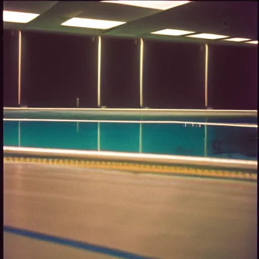 Image similar to an empty indoor swimming, 35mm film