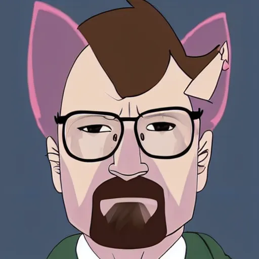 Image similar to walter white cosplaying as a catgirl