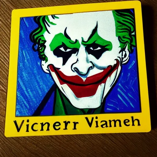 Prompt: “joker card designed by vincent van gogh”