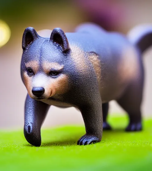 Image similar to award winning 5 5 mm photo of a shiba inu tapir hybrid in a part.. dof. bokeh. life - like. very detailed 8 k. intricate. soft light. nikon d 8 5 0.