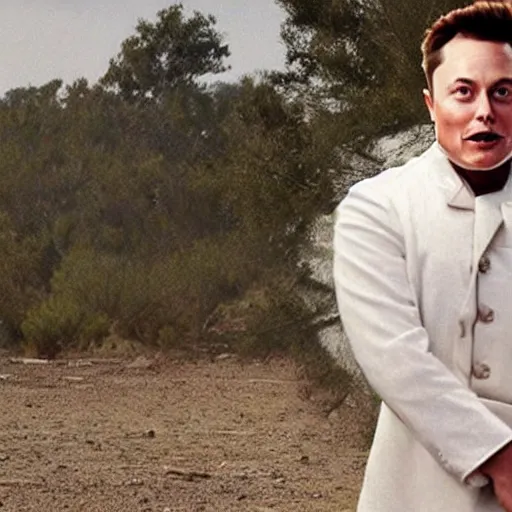 Prompt: picture of elon musk on a deserted island in french 1 8 9 0 uniform crying, hyper realistic, 4 k uhd image