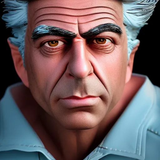 Image similar to rick sanchez closeup photograph dslr photorealistic, studio lighting, ektachrome, detailed, intricate, face detail, perfect face, fine detailes, realistic shaded, fine - face, pretty face