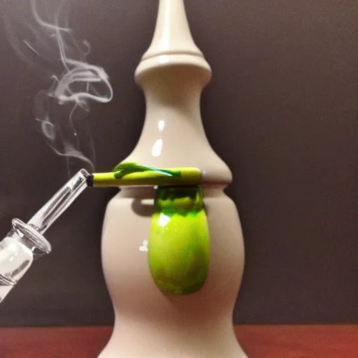 Image similar to smoking weed out of a bong