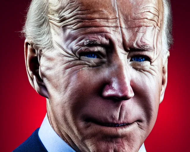 Image similar to A portrait of joe biden with stoned red eyes, highly detailed, studio lighting, professional photograph, 4K HD