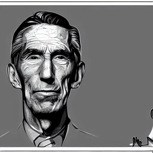 Prompt: portrait of the mighty claude shannon, highly detailed, award winning art, featured on art station