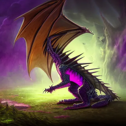 Image similar to fantasy dragon with glowing purple eyes, high detail, digital art, beautiful , concept art,fantasy art, 4k