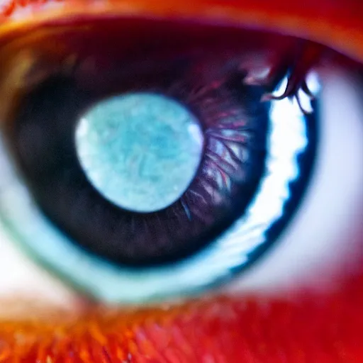 Image similar to an award winning extremely close macro photo of a spiders eye,