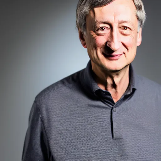 Prompt: portrait photo still of geoffrey hinton, 8 k, studio lighting, key light, 8 5 mm f 1. 8