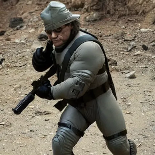 Image similar to danny devito as solid snake from metal gear solid