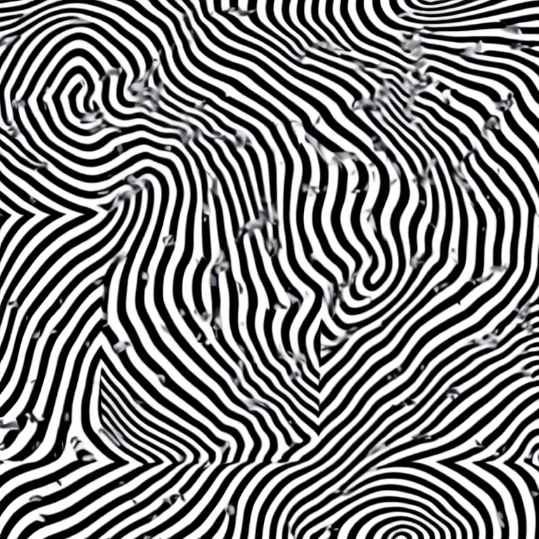 Image similar to a face within illusory motion dazzle camouflage perlin noise optical illusion