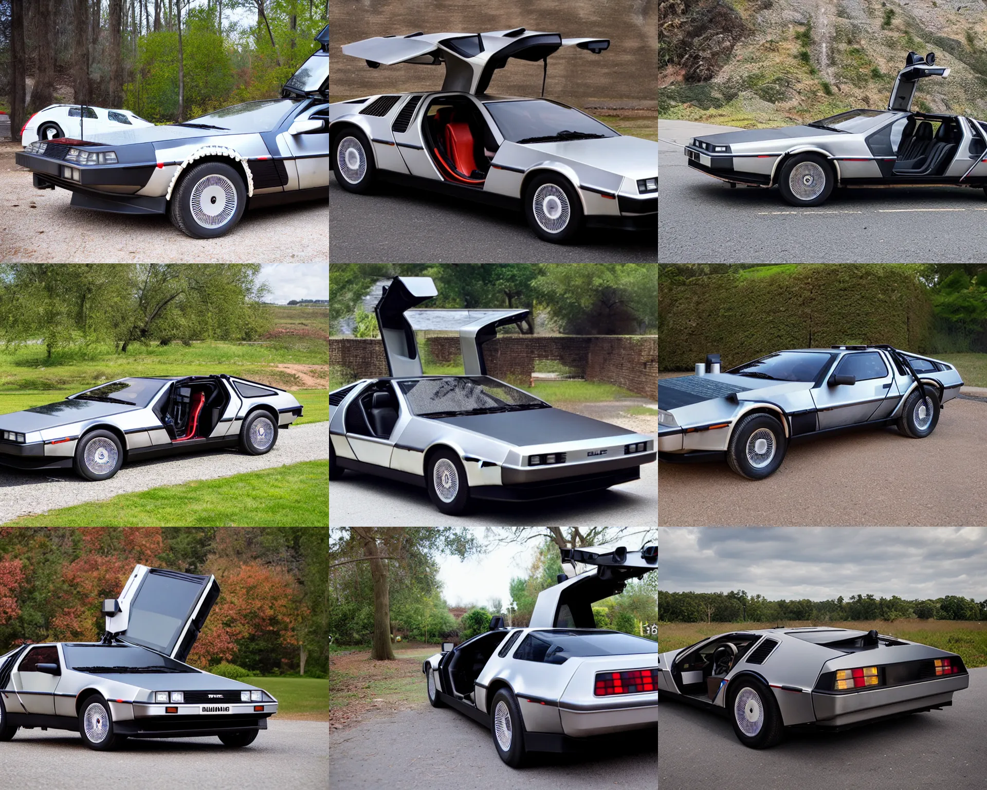 Image similar to new prototype delorean, dslr