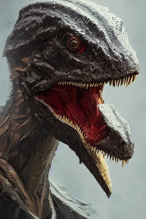 Image similar to velociraptor, Leonardo, marvel, dark, intricate, highly detailed, smooth, artstation, digital illustration by Ruan Jia