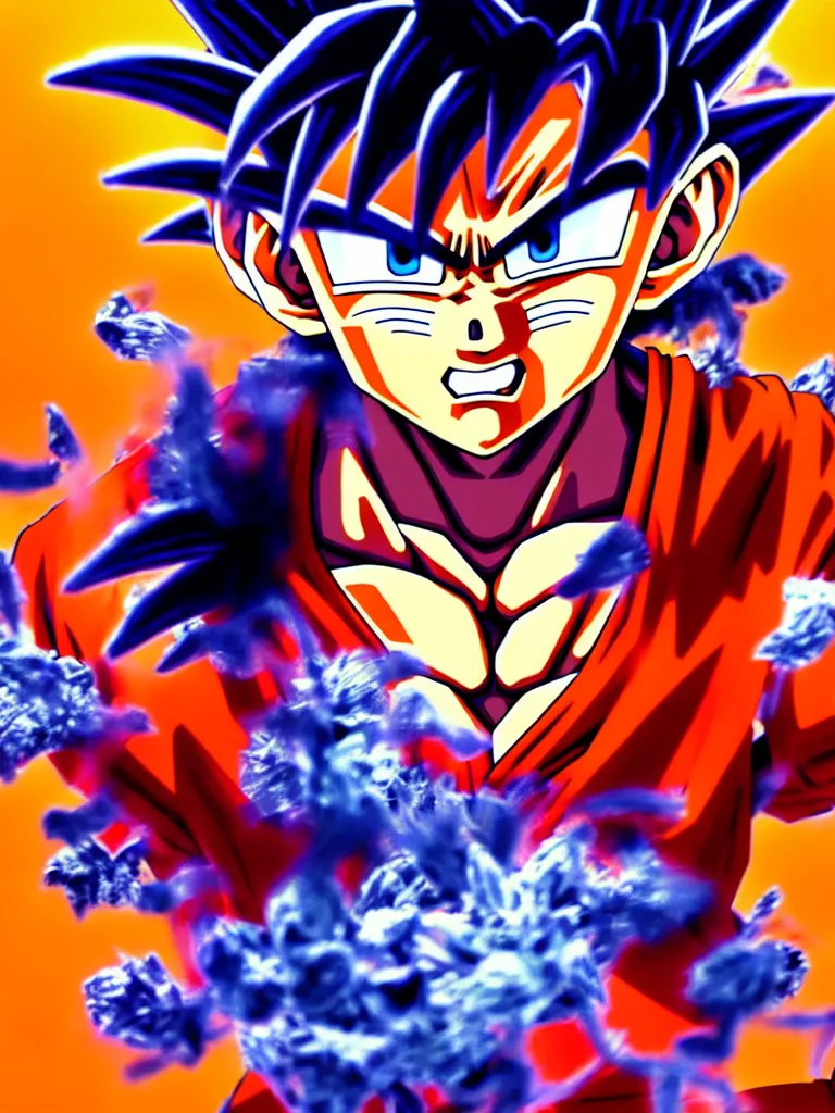 Prompt: hyper detailed 3d render of goku from dragonball offering you to smoke weed, in a surreal outer world, where monkeys floats around Abstract brush strokes, Masterpiece, Edward Hopper and James Gilleard, Zdzislaw Beksinski, Nicoletta Ceccoli, Wolfgang Lettl, hints of Yayoi Kasuma, octane render, 8k