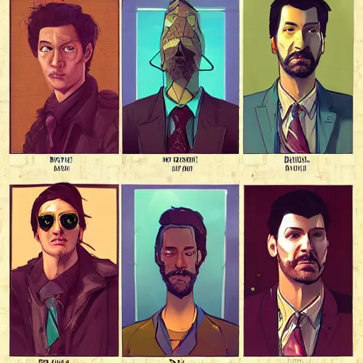 Image similar to keanu reevez in the art style of disco elysium