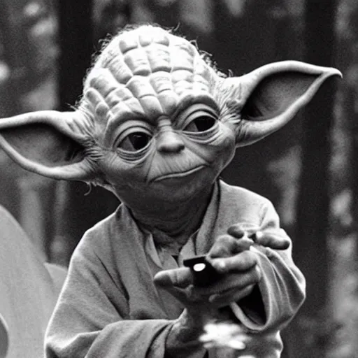 Image similar to yoda performing at woodstock