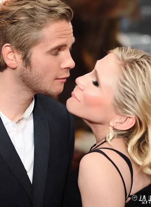 Prompt: pov, first - person - view, pov of a date with kristen bell, she is going in for a kiss