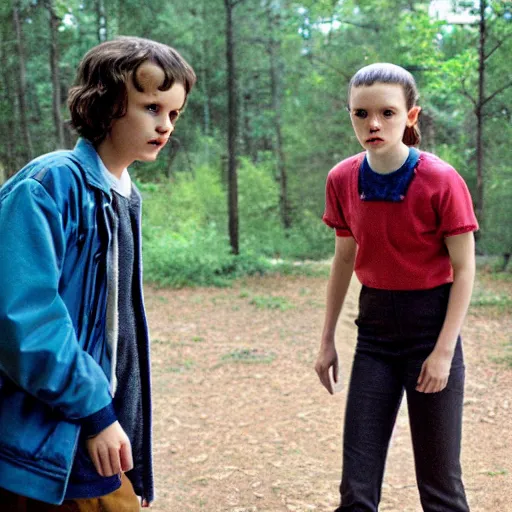 Image similar to Eleven from Stranger Things