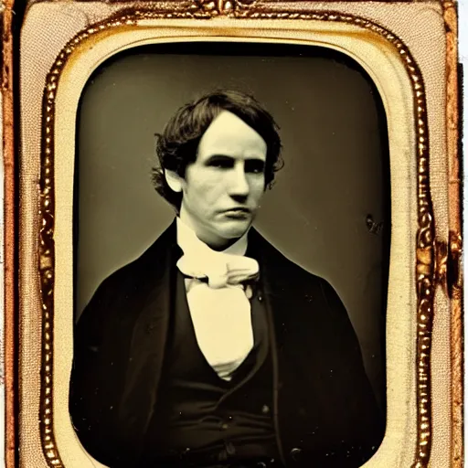 Image similar to A daguerreotype photo of Donald Trump