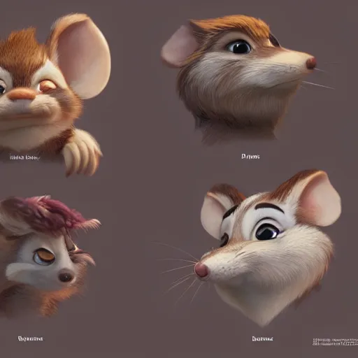 Image similar to portrait character design a cute feathered mouse, style of maple story and zootopia, portrait studio lighting by jessica rossier and brian froud and gaston bussiere