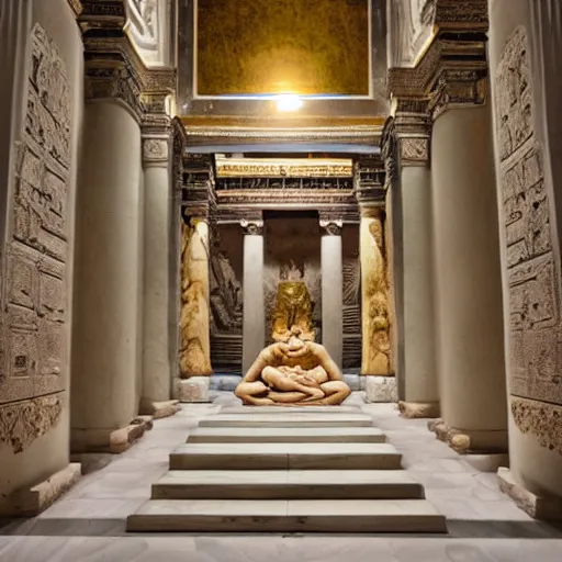 Image similar to a beautiful temple dedicated to zeus, award winning photograph