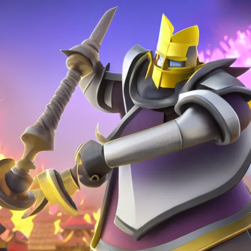 Image similar to japanese pekka, clash royale, concept art, octane render, unreal engine 5, highly detailed, high quality, 8 k, soft lighting, realistic face, path traced