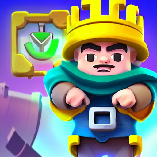 Image similar to a farming mobile game, cute, rounded house and cute character, funny, retro and fantasy style, clash royale style