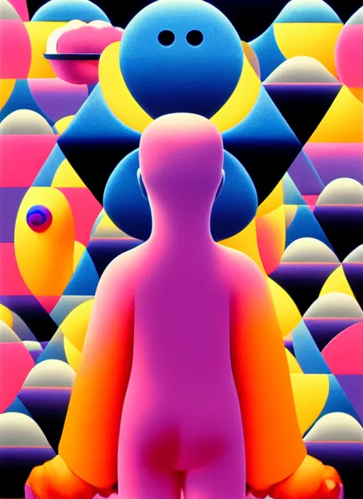 Prompt: final whish end by shusei nagaoka, kaws, david rudnick, airbrush on canvas, pastell colours, cell shaded, 8 k