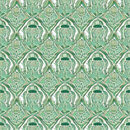 Prompt: symmetry, repeating pattern mint green wall paper. art nouveau