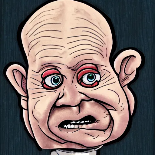 Image similar to davros caricature