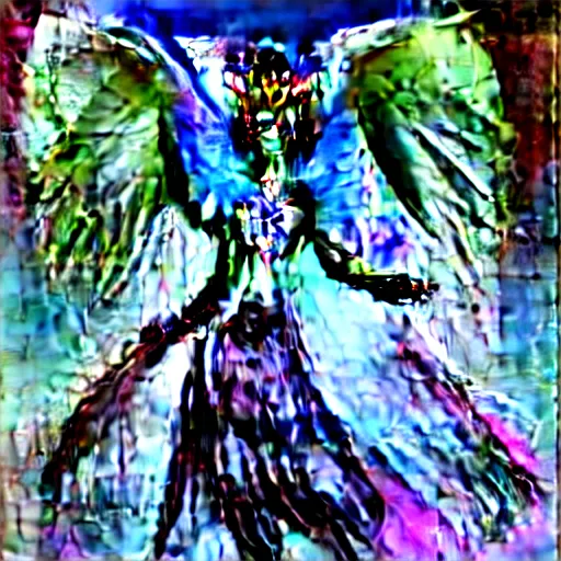 Image similar to cyber dragon angel pimp