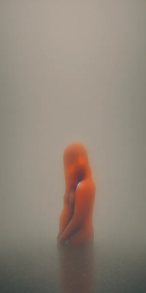 Prompt: a blurry closeup picture, flesh and desire, dripping wet, no face, macro photography, long exposure photograph, surrealism, anamorphic bokeh, cozy, soft light, cyan and orange, caustic, atmospheric fog, octane render, cinematic