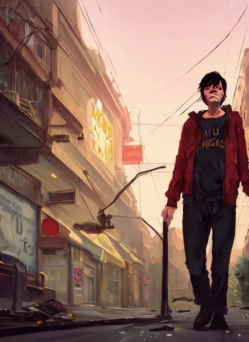 Prompt: Highly detailed full-body portrait of homeless Martin Shkreli, in GTA V, Stephen Bliss, unreal engine, fantasy art by Greg Rutkowski, Loish, Rhads, Makoto Shinkai and Lois van baarle, ilya kuvshinov, rossdraws, Tom Bagshaw, global illumination, radiant light, detailed and intricate environment